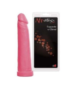 Pênis aromatizado Morango - 18,5 x 4 cm na cor rosa