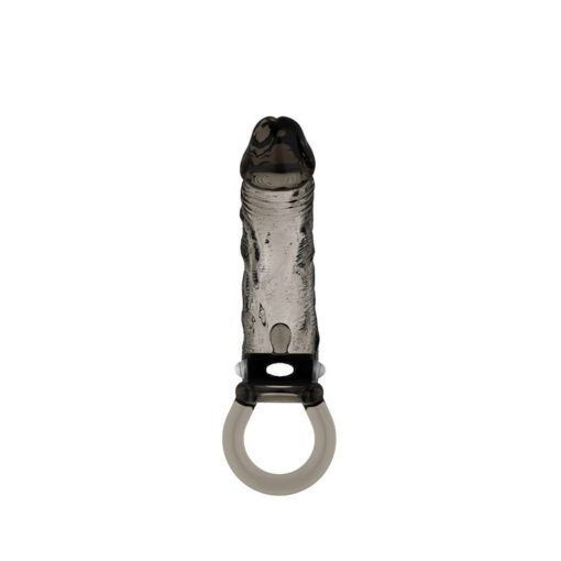 Black Penis Extender - Extensor peniano fumê com Anel Testicular com vibrador