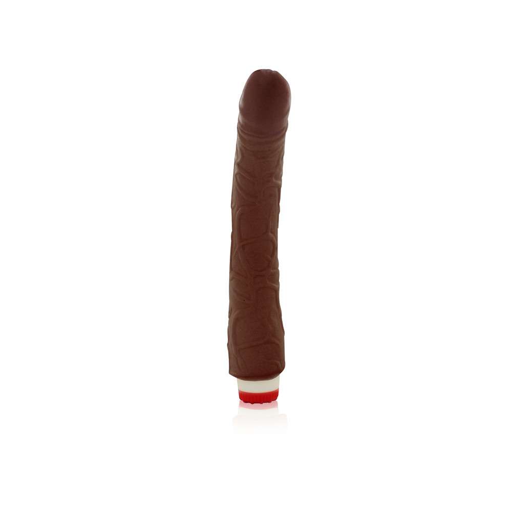 Pênis Realístico Gigante com Vibrador 26 x 4,5 cm - cor Marrom -