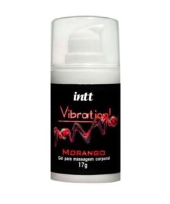 Gel para Massagem Vibration Morango - INTT - Estimula Vibra Excita - Vibrador Líquido - 17 g
