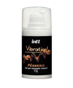 Gel para Massagem Vibration Pêssego - INTT - Estimula Vibra Excita - Vibrador Líquido - 17 g