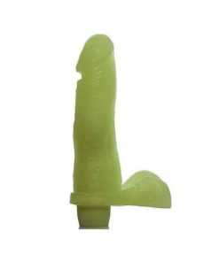 Pênis macio e flexível com escroto e vibrador 8 - 20 x 4,5 cm