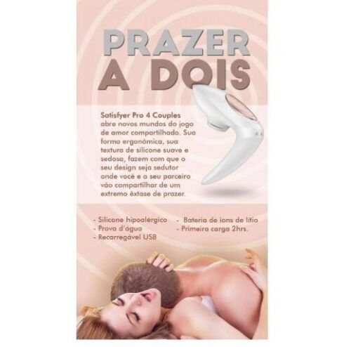Satisfyer Pro 4 COUPLES Estimulador de Clitóris - Orgasmos Femininos rápidos e MUITO intensos