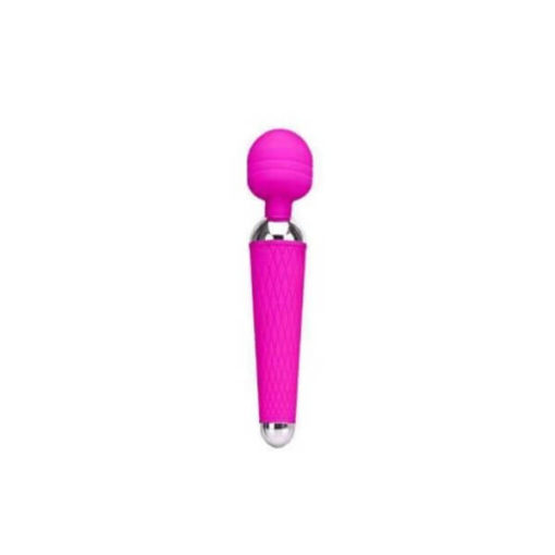 Varinha Mágica Silicone Recarregável USB fio com 10 vibrações - Potente e Silencioso - Pink