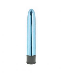 Vibrador Personal Azul Metalizado 17 cm, Multivelocidade - Resistente à água sku VMPS007B-A